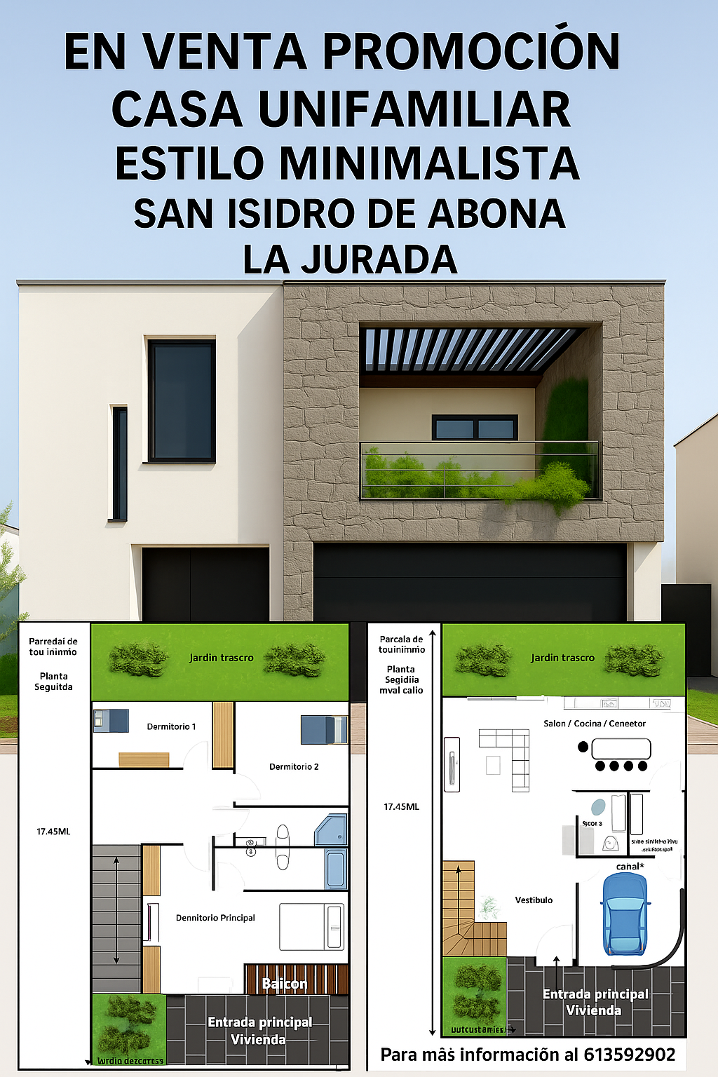 Casa unifamiliar minimalista en promoción San Isidro